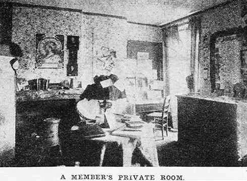A resident's private room, c. 1902. New York Herald