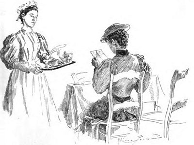 “Early Breakfast” from: Aylward, Emily Meredyth. "The American Girls' Art Club in Paris." Scribner's Magazine, vol. 16, no. 5, November 1894, p. 603.