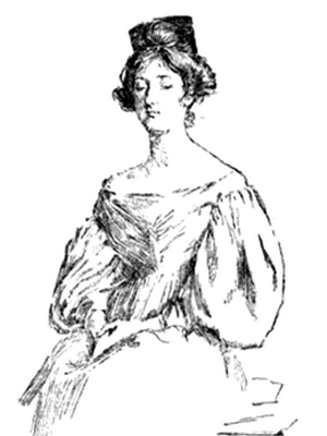 "One of the Art Students," from: Aylward, Emily Meredyth. "The American Girls' Art Club in Paris." Scribner's Magazine, vol. 16, no. 5, November 1894, p. 599.
