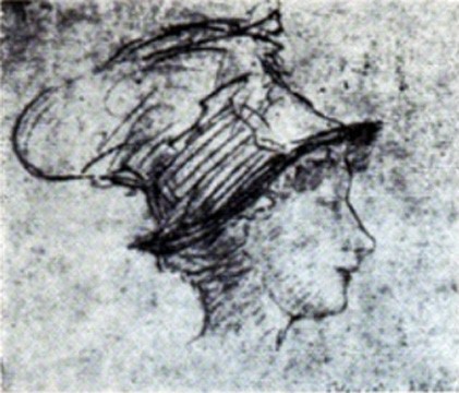 Drawing of Blondelle Malone by an unknown artist used in many of her exhibition catalogues. Enigma, p. 117