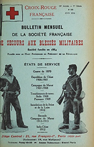 Bulletin of the Société française de secours aux blessés. June 1914. Gallica.