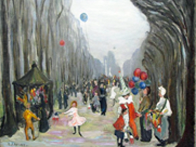 Canby, Ethel Poyntel, “Mardi Gras,” ca. 1913, oil on canvas, Delaware Division of Historical and Cultural Affairs