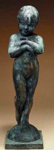 May Elizabeth Cook, "Girl with Butterfly, 1927, bronze. AskArt