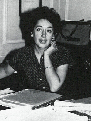 Danielle Haase-Dubosc at her desk. Photograph retrieved from RH archives.