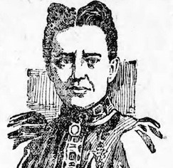 Drawn portrait of Blanche Dillaye, The Scranton Republican, Februay 29, 1896, p.