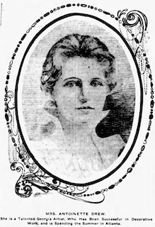 Portrait of Antoinette Farnsworth Drew. The Atlanta Journal, July 13, 1901, p. 16