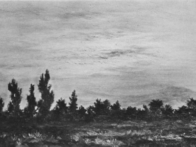 Mary S. Dunlap, “Eastward from Pasadena,” reproduced in: Shephard, Martin T. “The Landscape Painting of Mary Stewart Dunlap.” Arts & Decoration, volume 2, number 9, July 1912, p. 327