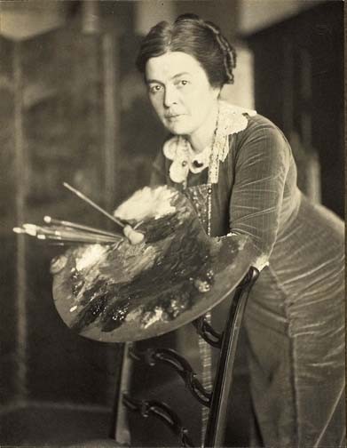 Elizabeth Buehrmann, "Miss Grace Gassett, Painter," gelatin silver print, 1910-1930. Art Institute of Chicago.
