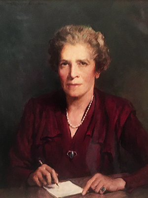 Harold Mathew Brett, Virginia C. Gildersleeve, oil on canvas. Image retrieved from RH archives.