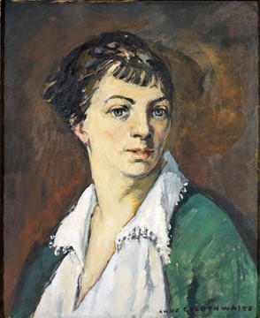 Anne Goldthwaite, "Self Portrait, ca. 1915, oil on canvas, RISD.