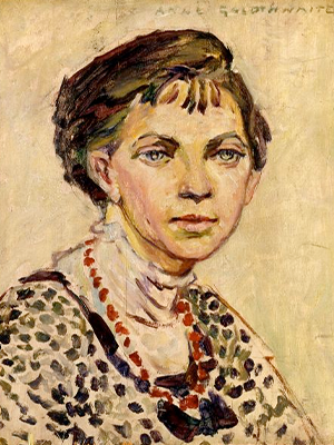 Anne Goldthwaite, “Self-Portrait,” ca. 1906-1913, oil on wood mounted on fiberboard, Smithsonian American Art Museum
