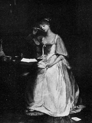 Greene, Mary Shepard, “Indecision,” ca. 1903, oil on canvas. Illustrated catalogue for 1903 Salon des artistes français.