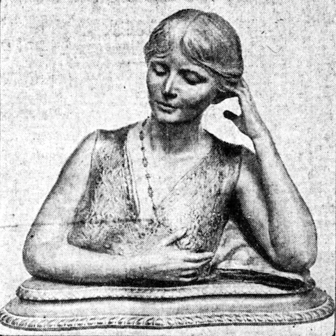 Anna Coleman Ladd, Portrait bust of Mrs. Handyside Cabot, ca. 1915. The Boston Globe, May 21, 1915, p. 9