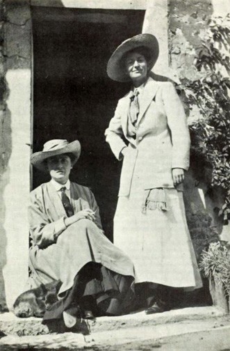Malvina Hoffman and Janet Scudder at Giverny, from Hoffman's memoirs, Yesterday Is Tomorrow, p.113