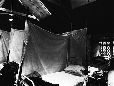 Influenza ward, ca. 1918, image A011452. Digital collections, National Library of Medicine