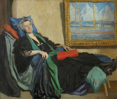 Jane Ellen Harrison, painted by Augustus Edwin John, ca. 1909, oil on canvas (Newnham College, Cambridge University)