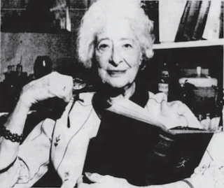 Photo of Helen Josephy-Robison in her home of White Plains, New York. Citizen Register, November 5, 1982, p. 25