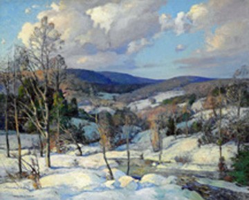 William Kaula, "Winter in Temple, New Hampshire," undated, oil on canvas. Christie's 2012 Auction