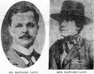 Photographs of Maynard and Anna Ladd. Boston Globe, March 28, 1921