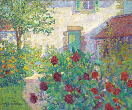 Mildred Burrage, "Le Jardin (The Garden)," ca. 1909-1910, oil on canvas. Portland Museum of Art.