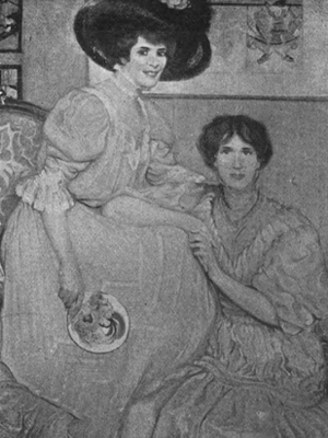 Frances Trumbull Lea, “The Misses Tilden,” ca. 1910, oil on canvas. Illustrated catalogue for 1910 Salon de la Société Nationale des Beaux-Arts