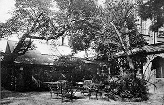 Photograph of St. Luke's next to the clinic, n.d. RH Archives