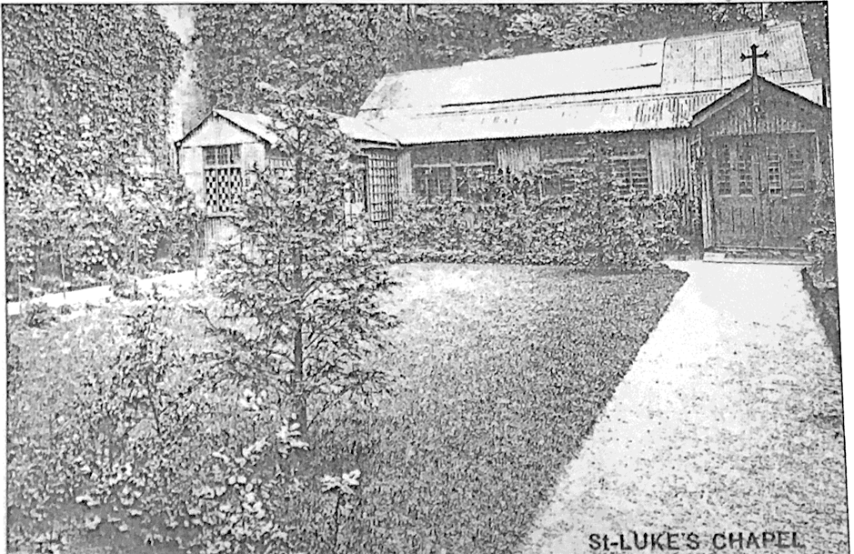 Photograph of St. Luke's seen from 5 rue de la Grande Chaumière, ca. 1920.