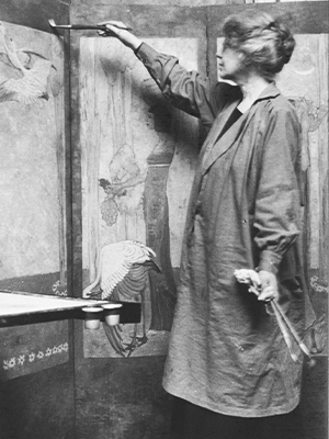 Florence Lundborg painting, c. 1917 – 1918. Photograph retrieved from National Archives Catalog.