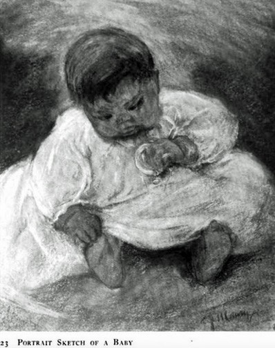 Cornelia Maury, “Portrait Sketch of a Baby, ca. 1916, pastel. Special Exhibition Catalogue, City Art Museum of St. Louis, p. 1