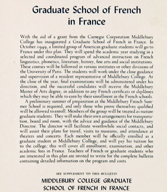 Brochure Graduate School of French