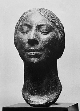 Robert Wlérick, "Madame Robert Wlérick," 1913, bronze with black and blue patina. Roudié 29
