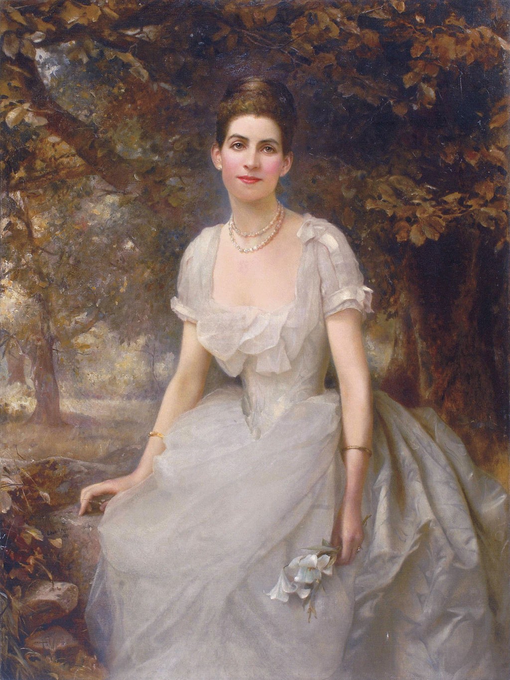 "Vere Monckton-Arundell", Edward Hughes, 1889, oil on canvas (Wikimedia Commons)