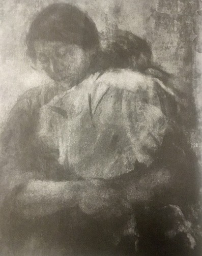 Grace Hill Turnbull, "Mother and Child," oil stain, 1913. (Chips From My Chisel 39)