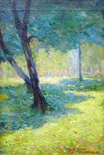 Willie Newman, Spring Landscape in France, n.d., oil on canvas. Nashville Arts Magazine