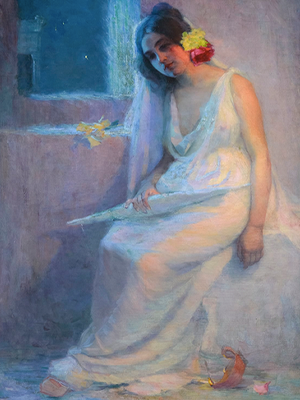 Willie Betty Newman, “The Foolish Virgin” by, ca. 1897, oil on canvas. Stanford Fine Art