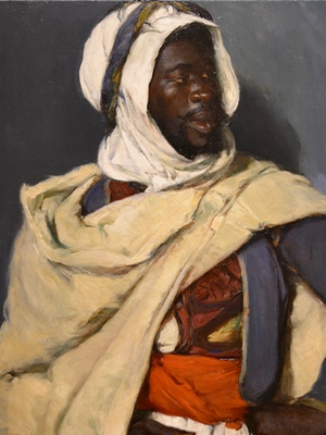 Elizabeth Nourse, “Head of an Algerian (Moorish Prince),” 1897, oil on canvas. New Britain Museum of American Art