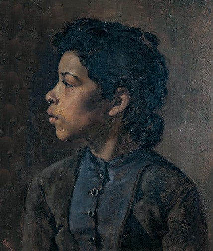 Elizabeth Nourse, “Head of a Girl,” ca. 1882, oil on canvas. Cincinnati Art Museum