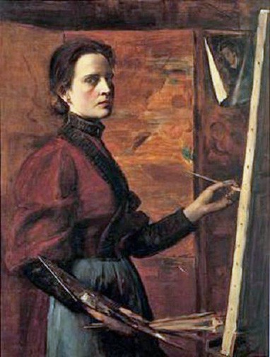 Elizabeth Nourse, Self-portrait, 1892, oil on canvas. Wikimedia Commons.