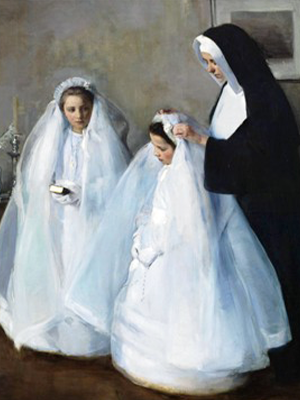 Elizabeth Nourse, “The First Communion (La Première communion),” 1895, oil on canvas, Cincinnati Art Museum