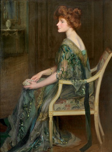 Anna Osgood, "Woman in Green", ca. 1912, oil on canvas, private collection