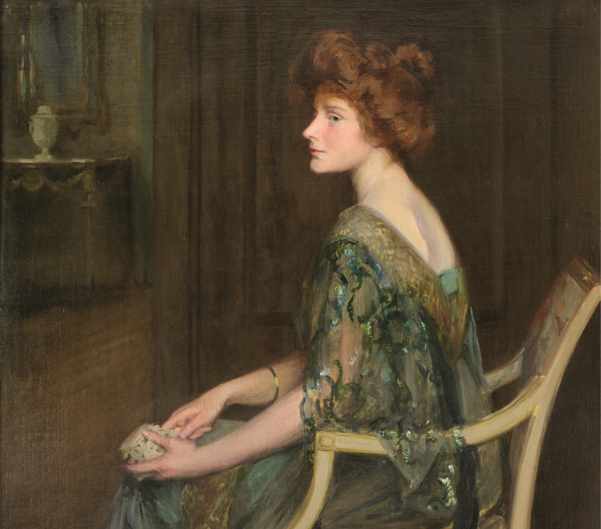 Woman in Green by Anna Parkman Osgood, 1912
