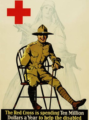 Red Cross poster. Delivered to 4 rue de Chevreuse for the 1921 Roll Call. Amaroc News, October 11. Image Retrieved from Pritzker Military Museum and Library