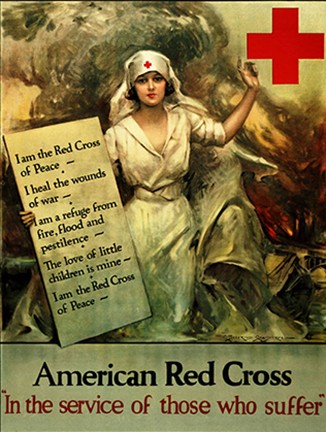 Red Cross poster, designed by C.B. Chambers. Delivered to 4 rue de Chevreuse for the 1921 Roll Call. Amaroc News, October 11. Pritzker Military Museum and Library
