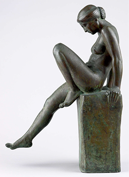 Jane Poupelet, "Baigneuse," n.d., bronze. From Dussourt, p. 12