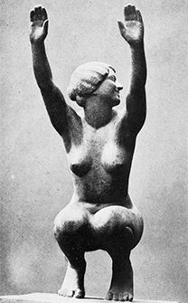 Jane Poupelet, "Devant la Vague," 1909, plaster. Kahn 80