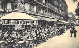 Postcard photograph of Le Dome. Wikipedia