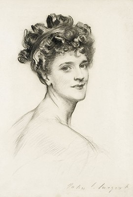 John Singer Sargent, "Alice, Lady Lowther-Blight," n.d., charcoal on paper, Wikipedia