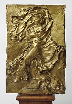 Jean-Baptiste Belloc, dancer, n.d., guilt bronze relief. Askart