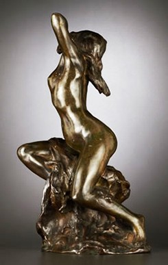 Jean-Baptiste Belloc, "Eve après le pêché," n.d., bronze. Askart