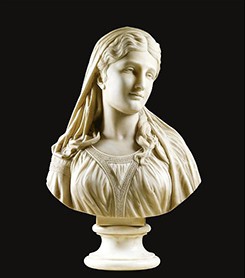 Richard S. Greenough, bust unknown woman, n.d., marble.